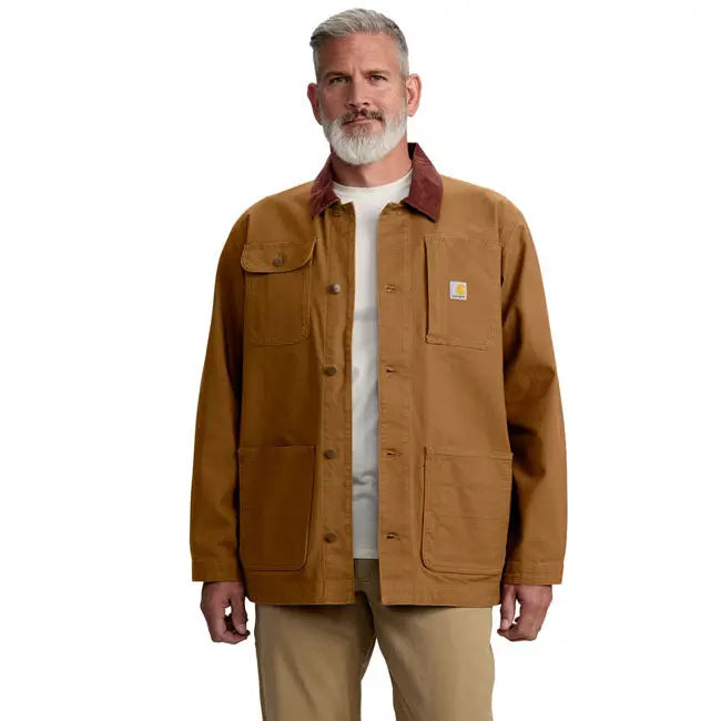 Carhartt Duck Loose Fit Chore Coat Carhartt Brown FREE UK Delivery, FREE 365 Day Returns | Moto Central