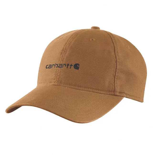 Carhartt Canvas Embroidered Graphic Cap Brown FREE UK Delivery, FREE 365 Day Returns | Moto Central