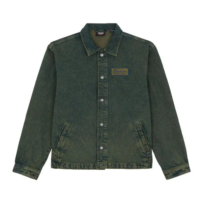 Dickies Lewistown Denim Jacket Green Tone Fade FREE UK Delivery, FREE 365 Day Returns | Moto Central