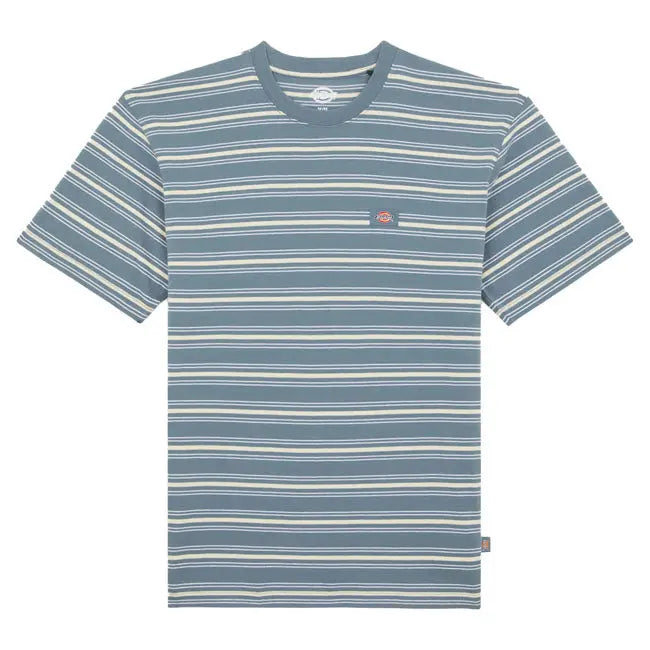 Dickies Lewistown Stripe T-Shirt Stormy Weather FREE UK Delivery, FREE 365 Day Returns | Moto Central