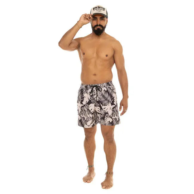 Von Dutch Burt25 Swimshort Black / Beige FREE UK Delivery, FREE 365 Day Returns | Moto Central