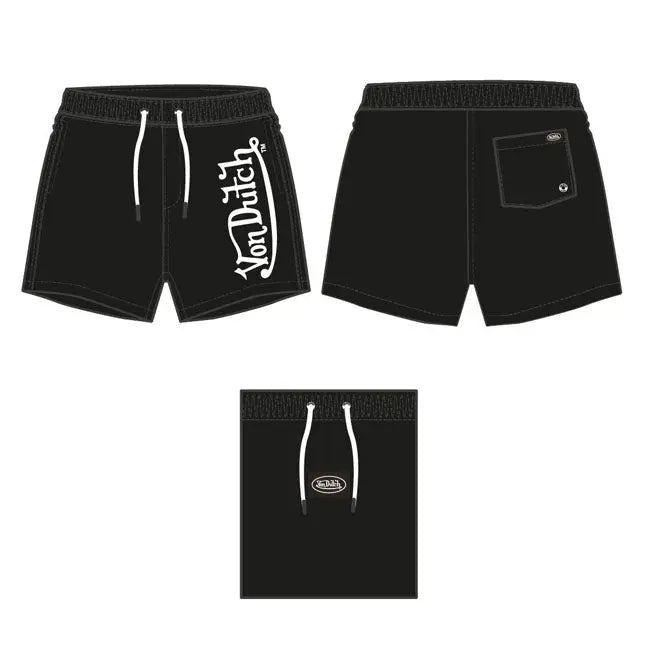 Von Dutch Mick Swimshort Black FREE UK Delivery, FREE 365 Day Returns | Moto Central