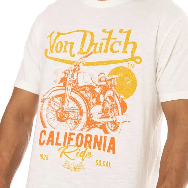 Von Dutch Siera T-Shirt Ecru FREE UK Delivery, FREE 365 Day Returns | Moto Central