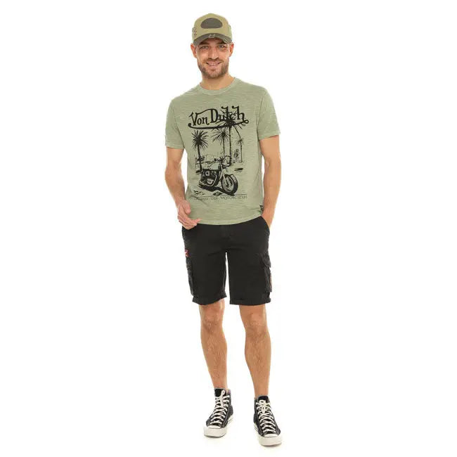 Von Dutch Socal T-Shirt Olive FREE UK Delivery, FREE 365 Day Returns | Moto Central