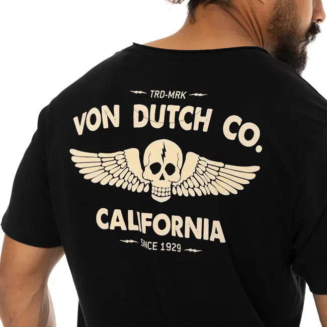 Von Dutch Mark T-Shirt Black FREE UK Delivery, FREE 365 Day Returns | Moto Central