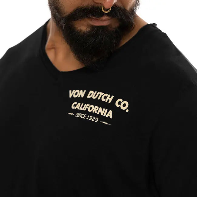 Von Dutch Mark T-Shirt Black FREE UK Delivery, FREE 365 Day Returns | Moto Central