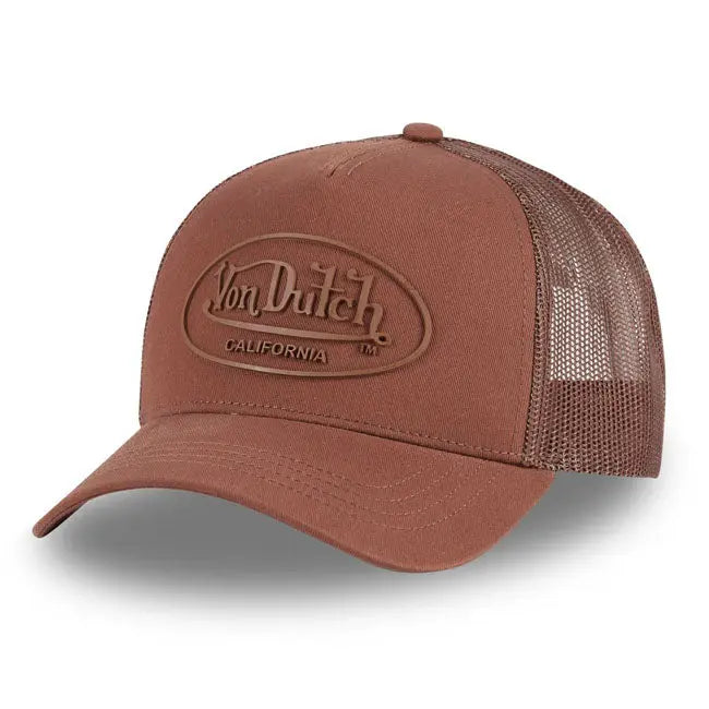 Von Dutch Logo Rubber Cap Brown FREE UK Delivery, FREE 365 Day Returns | Moto Central