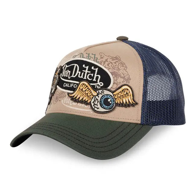 Von Dutch Patches 07 Cap Olive / Navy FREE UK Delivery, FREE 365 Day Returns | Moto Central