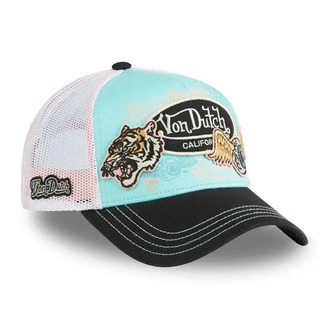 Von Dutch Patches 08 Cap Blue FREE UK Delivery, FREE 365 Day Returns | Moto Central