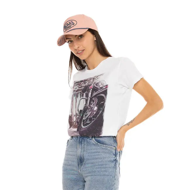 Von Dutch Moto Ladies T-Shirt White FREE UK Delivery, FREE 365 Day Returns | Moto Central