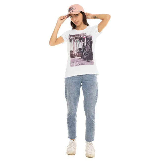 Von Dutch Moto Ladies T-Shirt White FREE UK Delivery, FREE 365 Day Returns | Moto Central