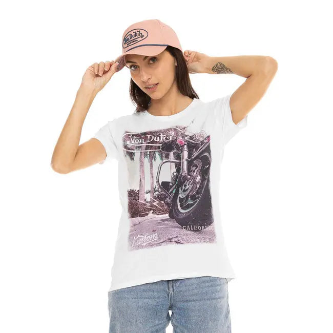 Von Dutch Moto Ladies T-Shirt White FREE UK Delivery, FREE 365 Day Returns | Moto Central