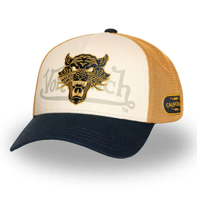 Von Dutch Wild Tiger Cap Tan FREE UK Delivery, FREE 365 Day Returns | Moto Central