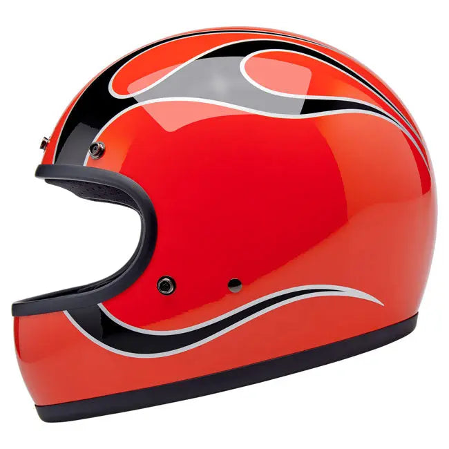 Biltwell Gringo Comp Orange Flames FREE UK Delivery, FREE 365 Day Returns | Moto Central