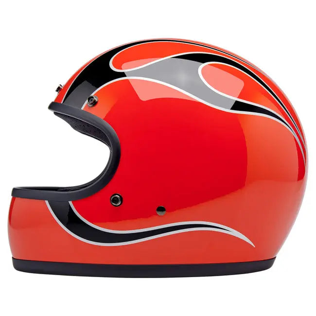Biltwell Gringo Comp Orange Flames FREE UK Delivery, FREE 365 Day Returns | Moto Central