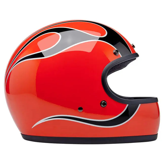 Biltwell Gringo Comp Orange Flames FREE UK Delivery, FREE 365 Day Returns | Moto Central