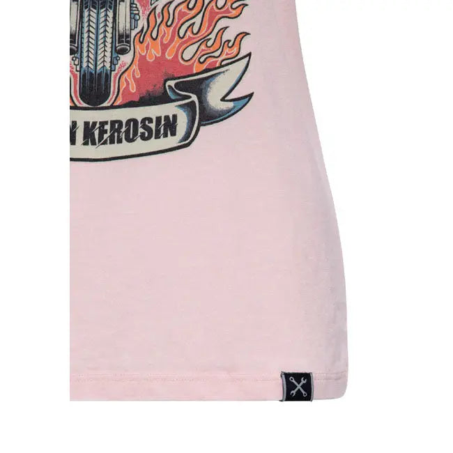 King Kerosin Queen Kerosin Ride Into The Wild Ladies T-Shirt Peachskin FREE UK Delivery, FREE 365 Day Returns | Moto Central