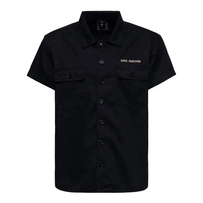 King Kerosin Speedy Service Work Shirt Black FREE UK Delivery, FREE 365 Day Returns | Moto Central