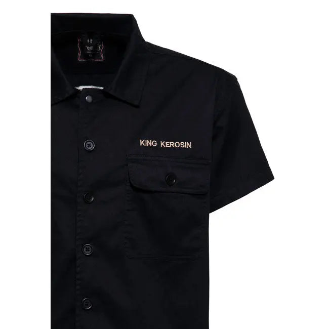 King Kerosin Speedy Service Work Shirt Black FREE UK Delivery, FREE 365 Day Returns | Moto Central