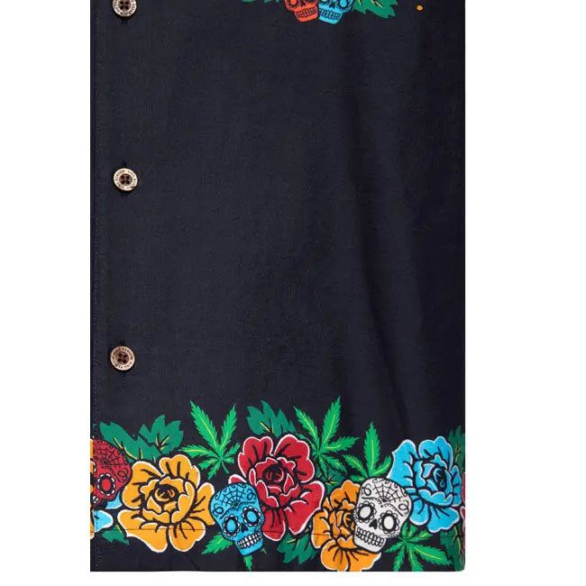 King Kerosin Acapulco Hawaii Shirt Black FREE UK Delivery, FREE 365 Day Returns | Moto Central