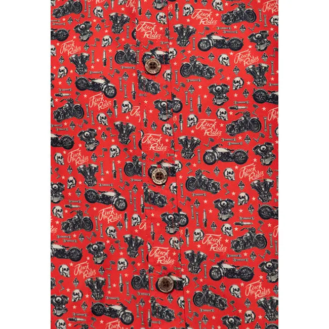 King Kerosin Biker Soul Shirt Red FREE UK Delivery, FREE 365 Day Returns | Moto Central