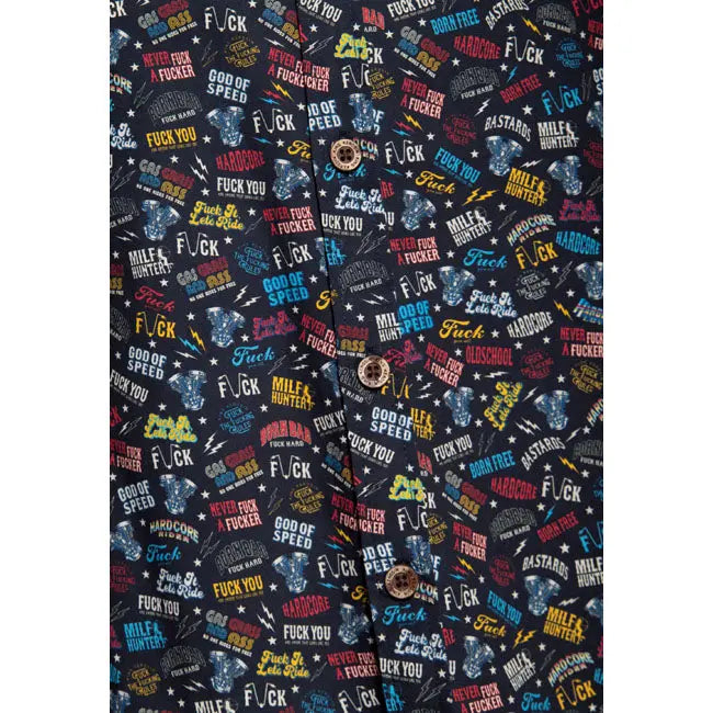 King Kerosin Printed Rebellion Shirt FREE UK Delivery, FREE 365 Day Returns | Moto Central