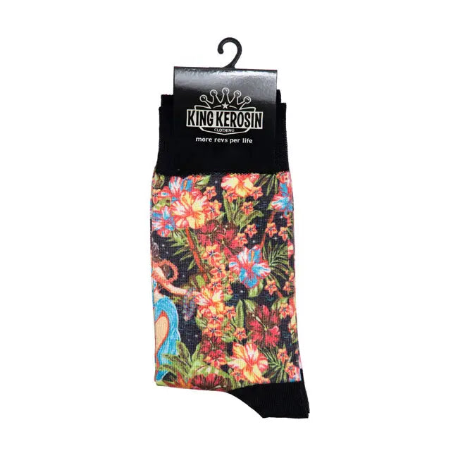 King Kerosin Hula Girl Socks FREE UK Delivery, FREE 365 Day Returns | Moto Central