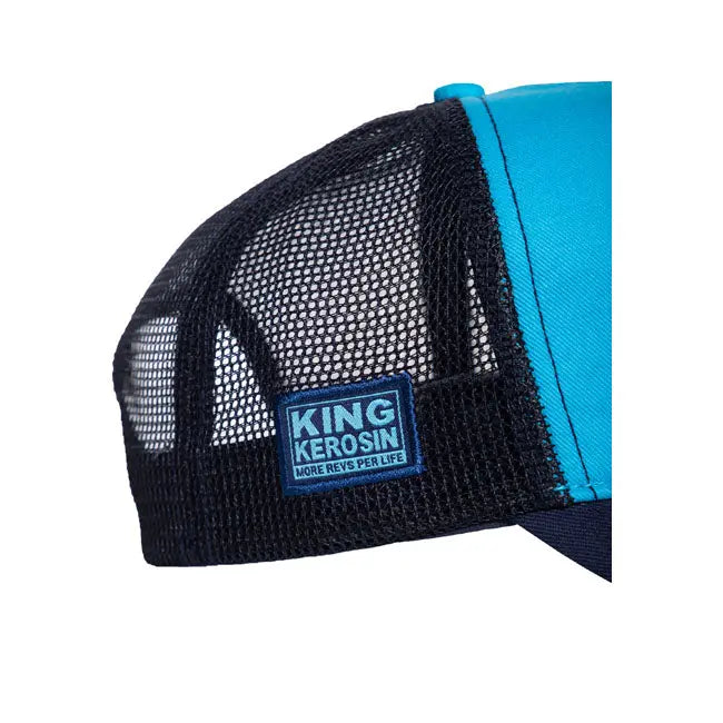 King Kerosin Custom Chopper Cap Blue FREE UK Delivery, FREE 365 Day Returns | Moto Central