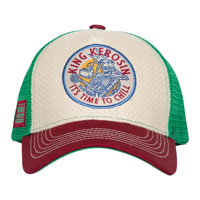 King Kerosin Its Time To Chill Cap Red / Green FREE UK Delivery, FREE 365 Day Returns | Moto Central