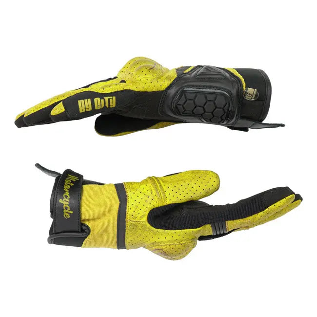 ByCity Tokio Gloves Yellow FREE UK Delivery, FREE 365 Day Returns | Moto Central