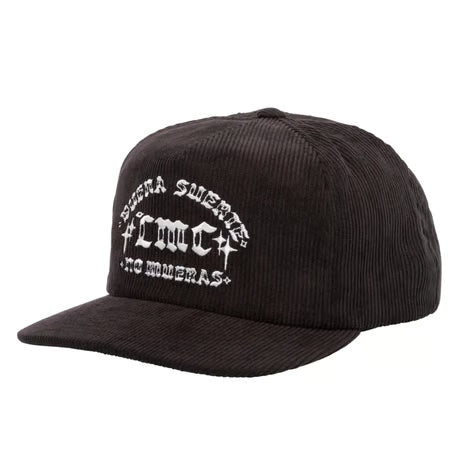 Loser Machine Blitz Snapback Cap Black, front-left three-quarter view