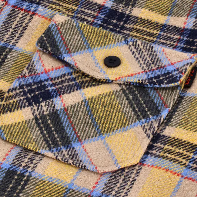 13 And A Half Magazine Steel Flannel Shirt Yellow FREE UK Delivery, FREE 365 Day Returns | Moto Central