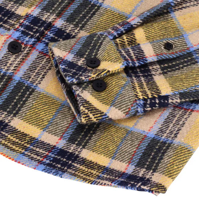 13 And A Half Magazine Steel Flannel Shirt Yellow FREE UK Delivery, FREE 365 Day Returns | Moto Central
