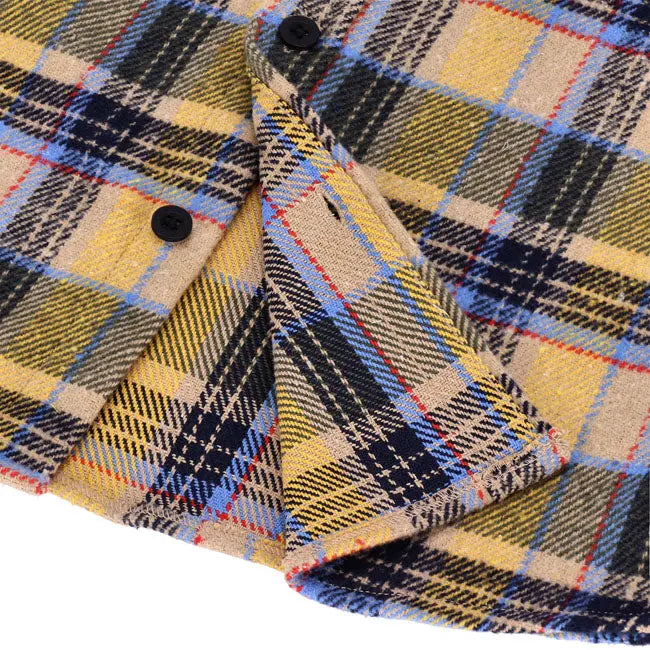 13 And A Half Magazine Steel Flannel Shirt Yellow FREE UK Delivery, FREE 365 Day Returns | Moto Central