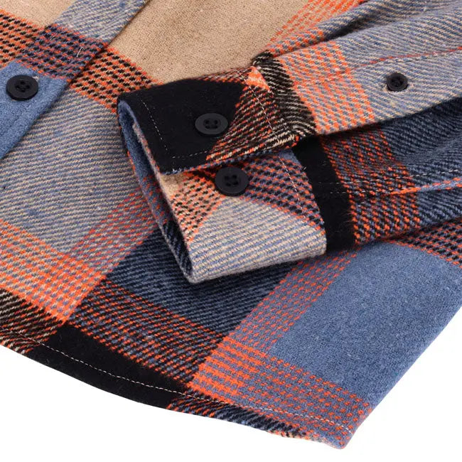 13 And A Half Magazine Steel Flannel Shirt Oxblood FREE UK Delivery, FREE 365 Day Returns | Moto Central