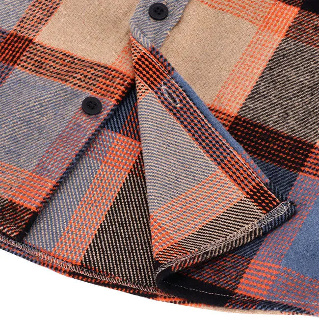 13 And A Half Magazine Steel Flannel Shirt Oxblood FREE UK Delivery, FREE 365 Day Returns | Moto Central