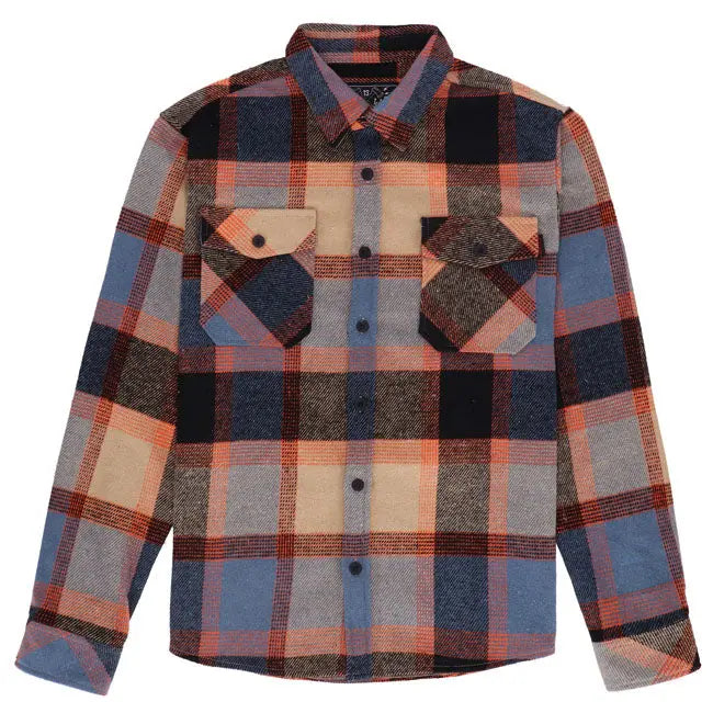 13 And A Half Magazine Steel Flannel Shirt Oxblood FREE UK Delivery, FREE 365 Day Returns | Moto Central