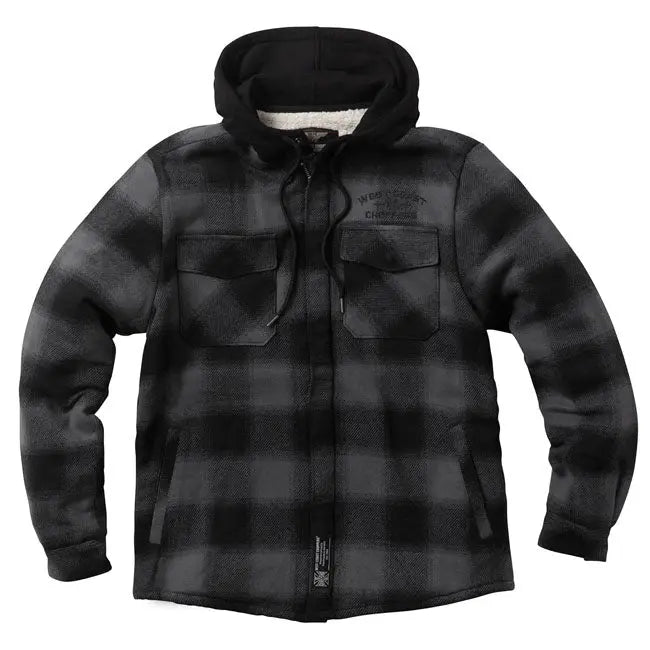 West Coast Choppers Hell Bent Flannel Jacket Charcoal / Black FREE UK Delivery, FREE 365 Day Returns | Moto Central