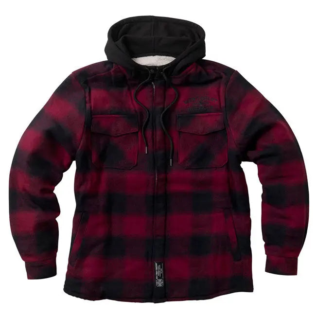 West Coast Choppers Hell Bent Flannel Jacket Red / Black FREE UK Delivery, FREE 365 Day Returns | Moto Central