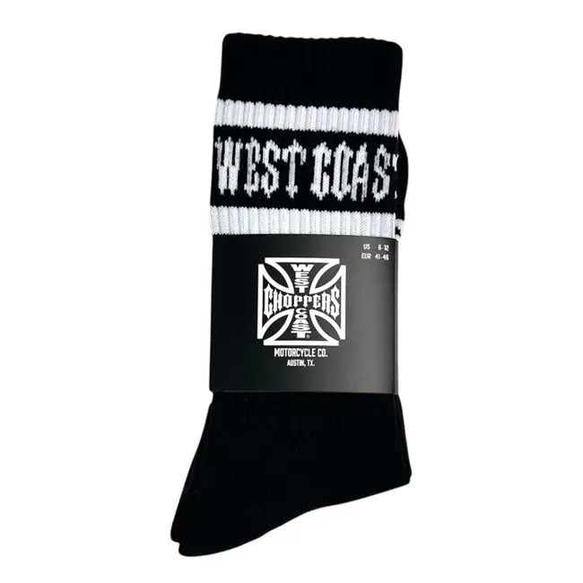 West Coast Choppers OG Crew Socks Black FREE UK Delivery, FREE 365 Day Returns | Moto Central