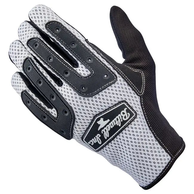 Biltwell Anza Textile Gloves White / Black FREE UK Delivery, FREE 365 Day Returns | Moto Central