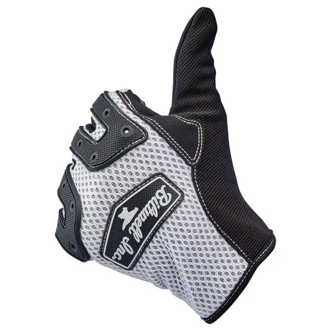 Biltwell Anza Textile Gloves White / Black FREE UK Delivery, FREE 365 Day Returns | Moto Central
