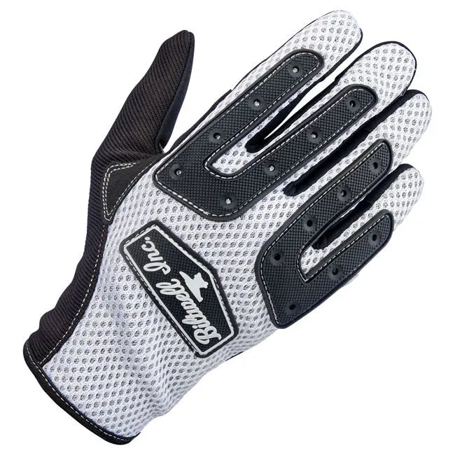 Biltwell Anza Textile Gloves White / Black FREE UK Delivery, FREE 365 Day Returns | Moto Central
