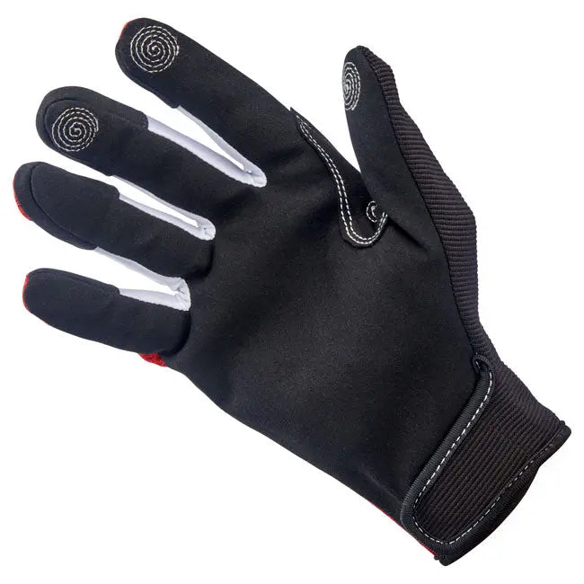 Biltwell Anza Textile Gloves Red / Black FREE UK Delivery, FREE 365 Day Returns | Moto Central