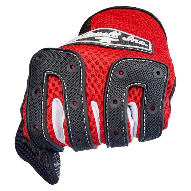 Biltwell Anza Textile Gloves Red / Black FREE UK Delivery, FREE 365 Day Returns | Moto Central