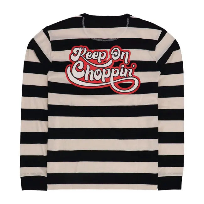 13 And A Half Magazine Keep On Choppin Long Sleeves T-Shirt Black / White FREE UK Delivery, FREE 365 Day Returns | Moto Central