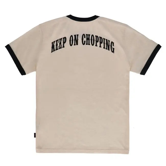 13 And A Half Magazine Keep On Choppin T-Shirt Off-White FREE UK Delivery, FREE 365 Day Returns | Moto Central