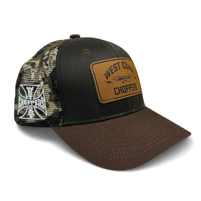 West Coast Choppers Hunter Trucker Cap Brown / Camo FREE UK Delivery, FREE 365 Day Returns | Moto Central