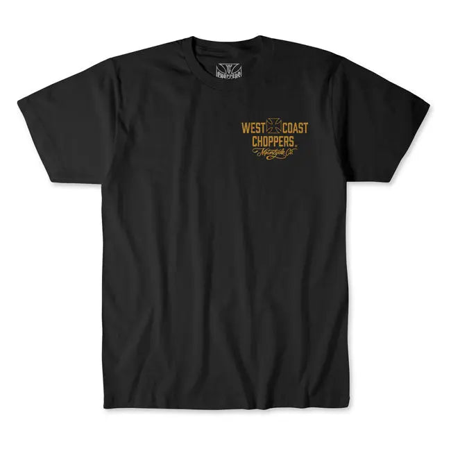 West Coast Choppers Motorcycle T-Shirt Black / Yellow FREE UK Delivery, FREE 365 Day Returns | Moto Central