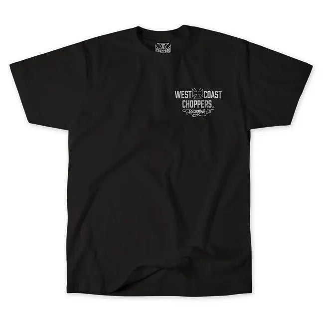 West Coast Choppers Motorcycle T-Shirt Black / White FREE UK Delivery, FREE 365 Day Returns | Moto Central